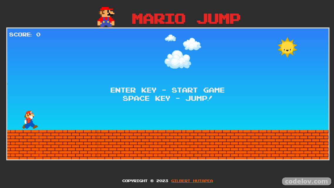 Mario in Chrome T-Rex Runner Game 