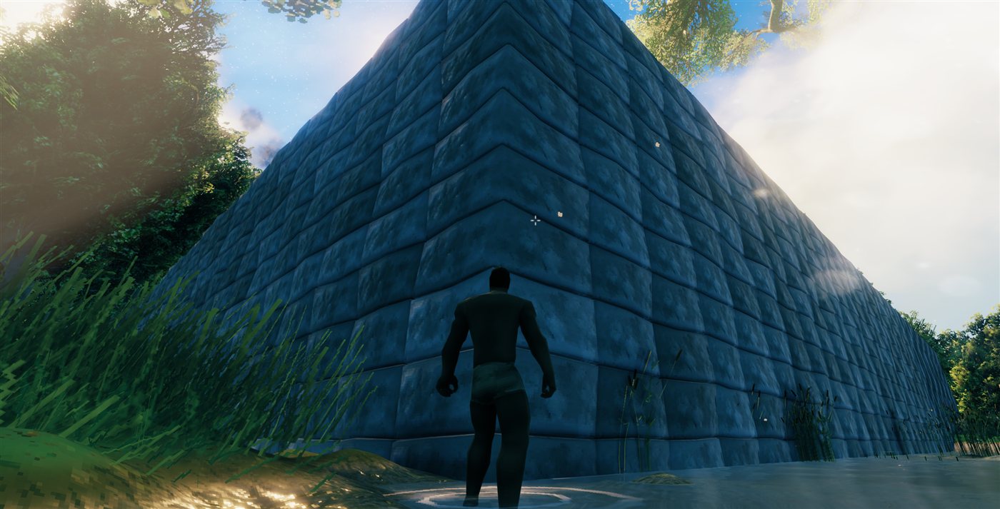 A huge stone wall built with Smart Build