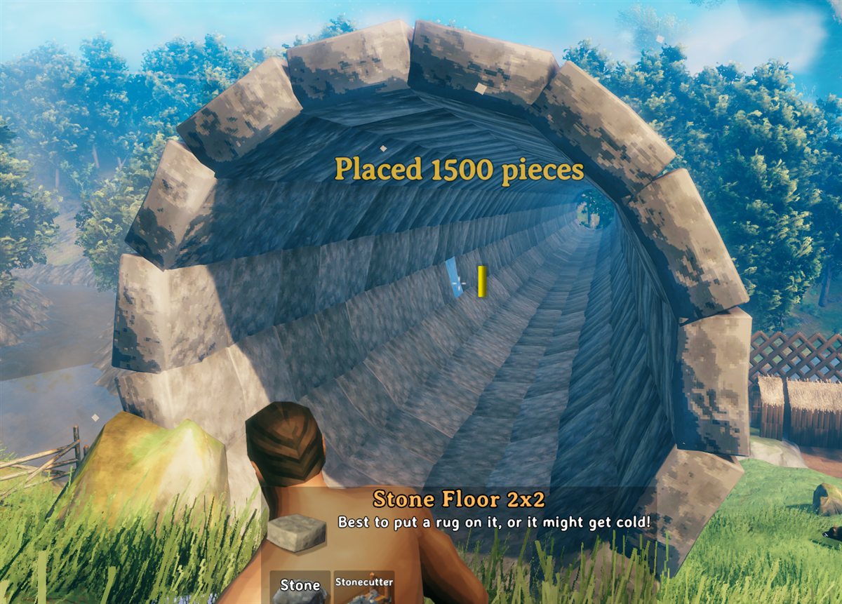 A long round tunnel of stone floors, each turned a little more than the last, placed as one 1,500-piece grid