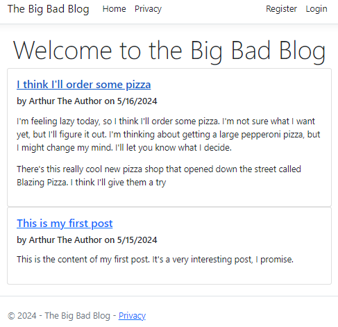 Initial Blog Website