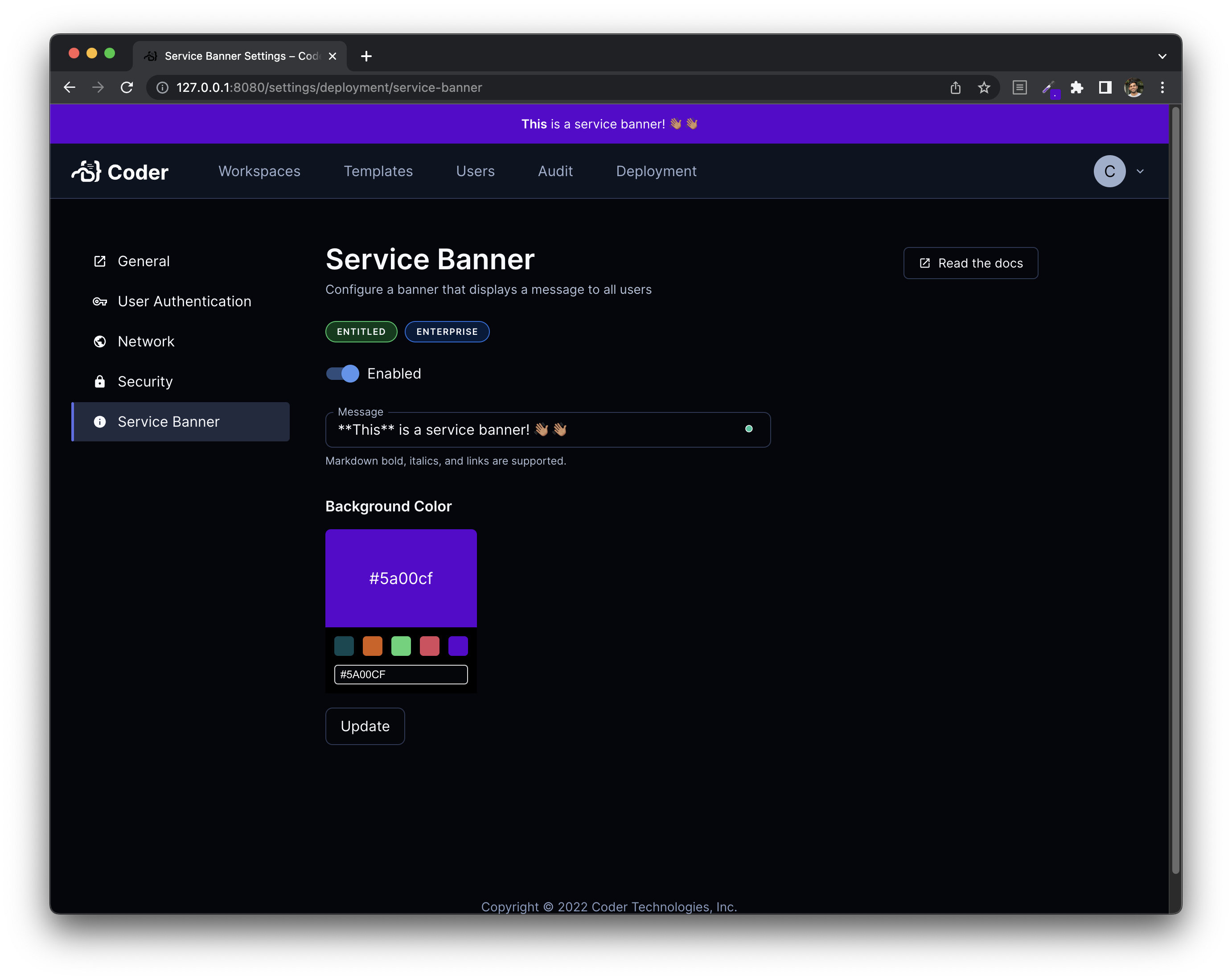 service banners