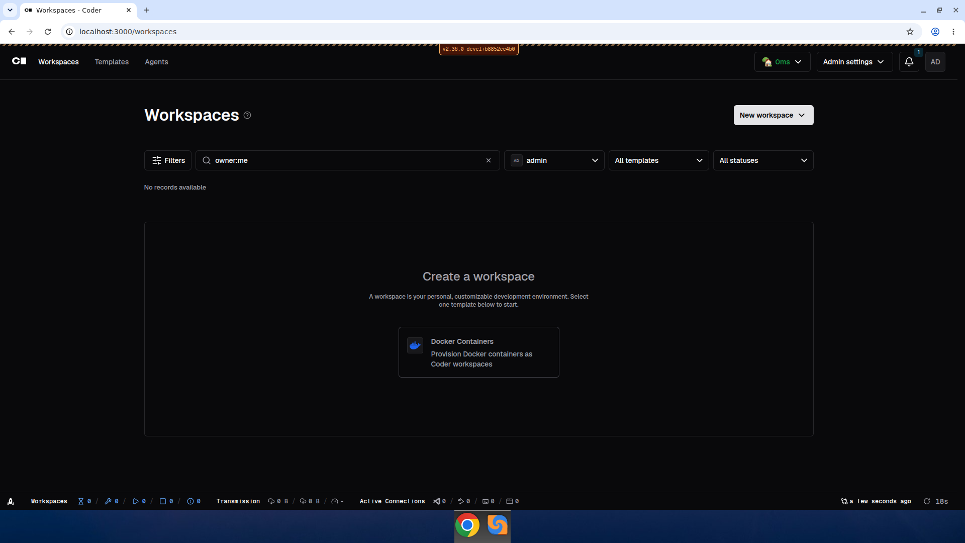 Navbar without Tasks