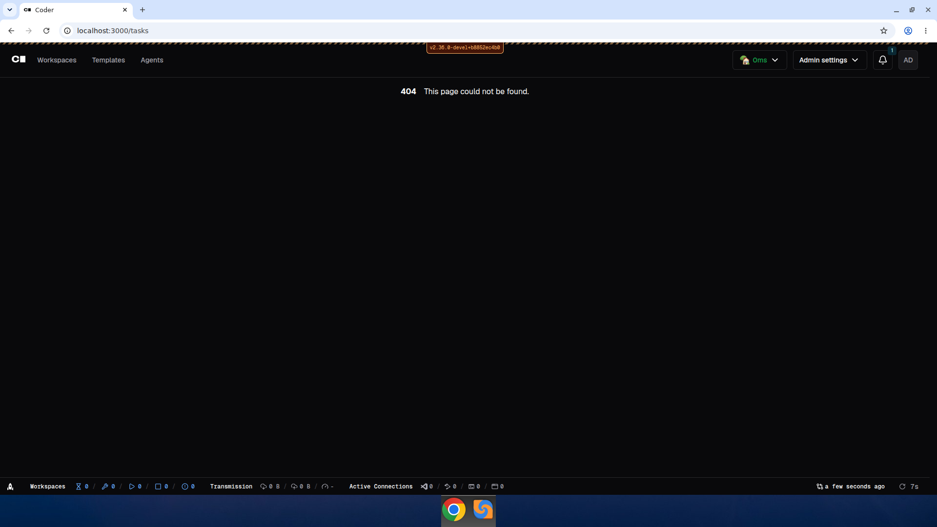 Tasks URL 404