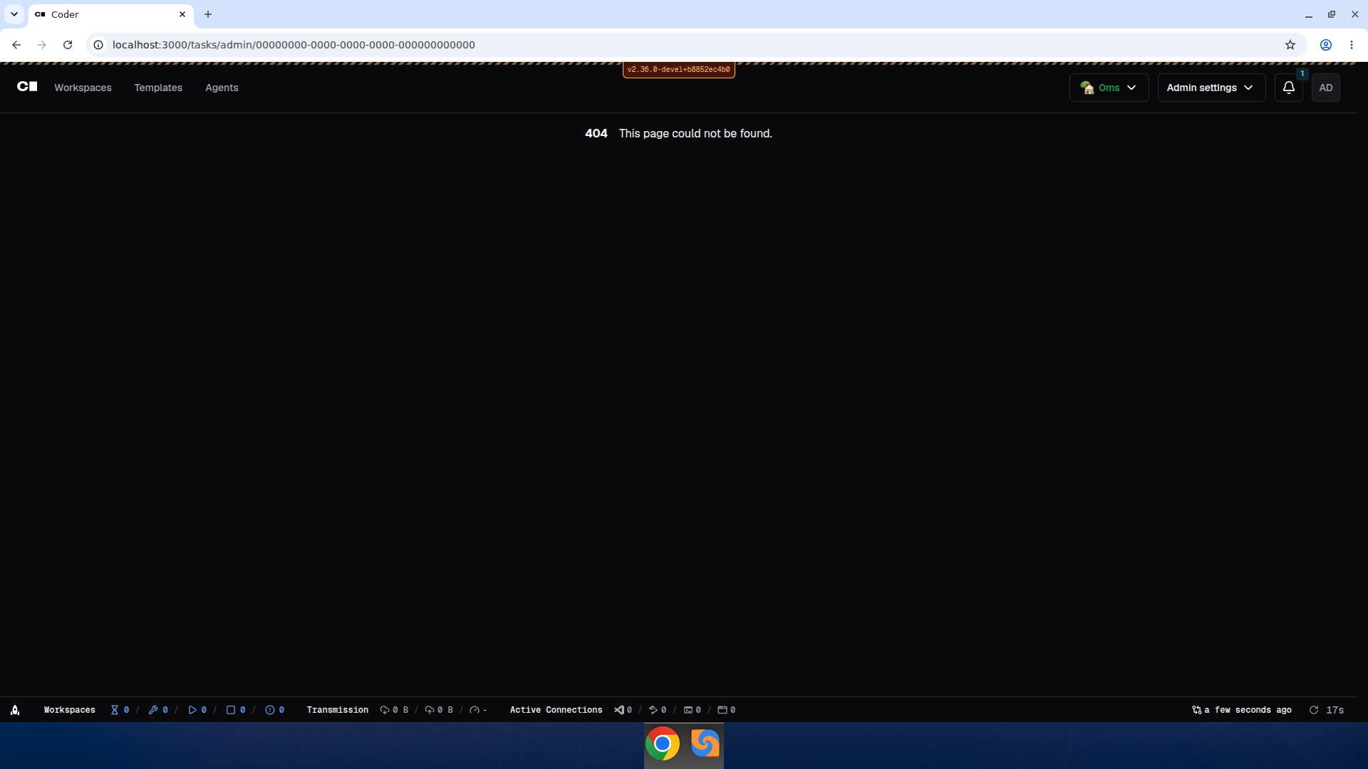 Task detail URL 404
