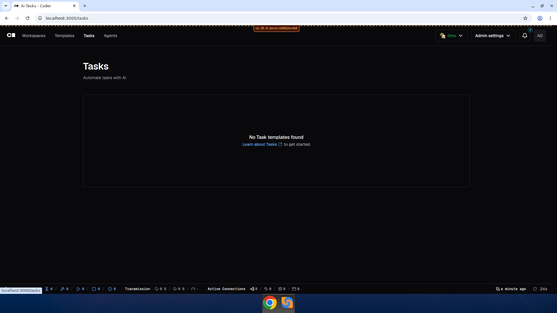 Tasks page