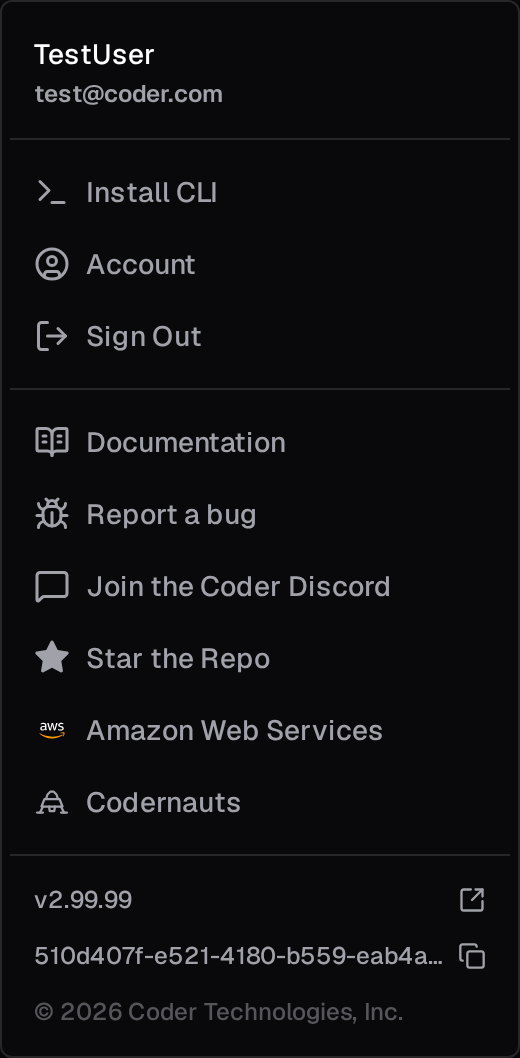 UserDropdown on Linux without the Desktop item