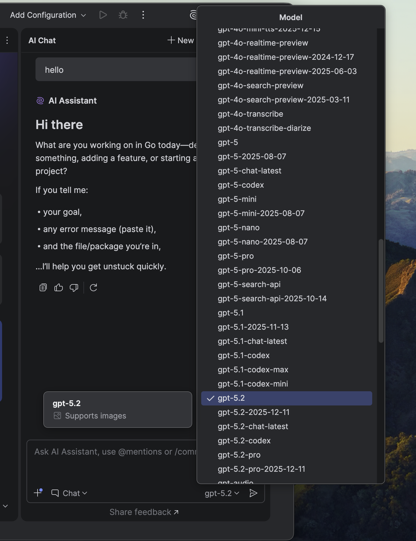 JetBrains AI Assistant Chat