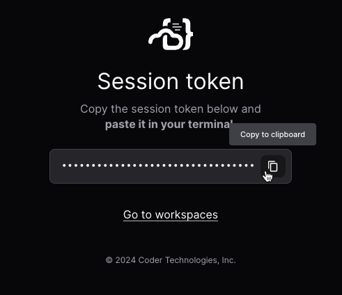 Copy session token