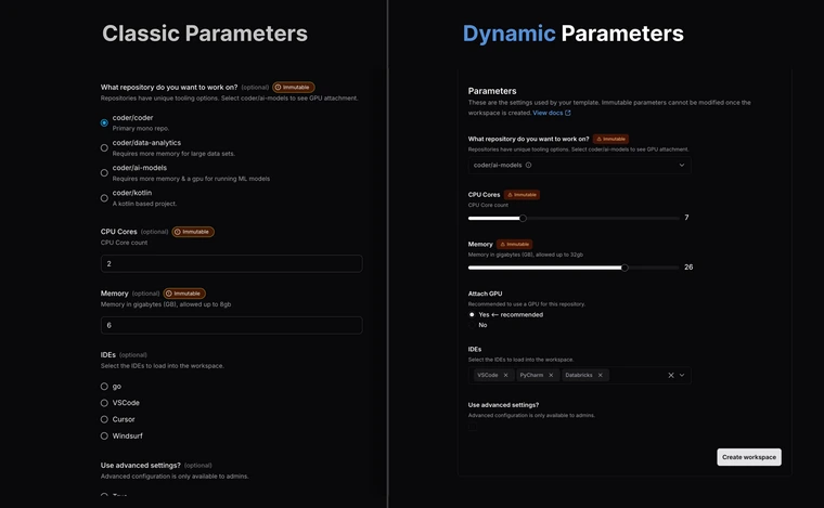 Old vs New Parameters