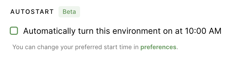 Enable autostart with new environment