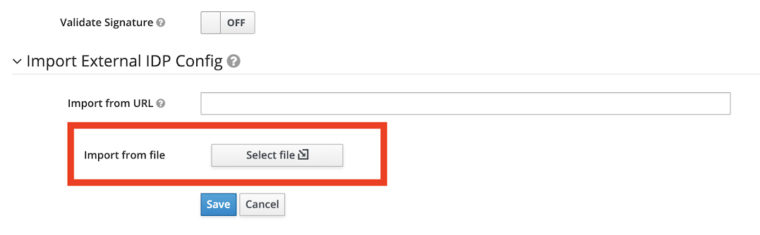 Keycloak metadata import