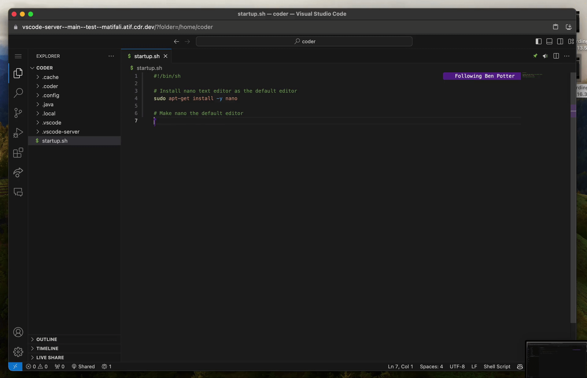 VS Code Web with GitHub Copilot and live-share