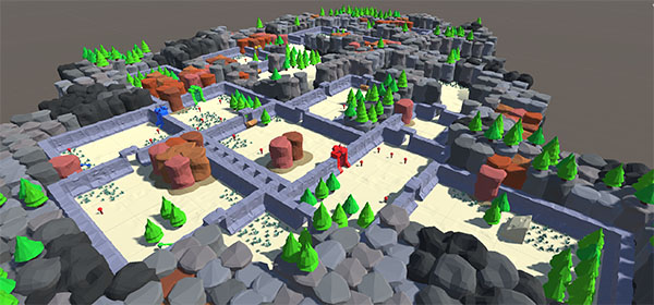 GridFlow dungeon built using the Prehistoric theme