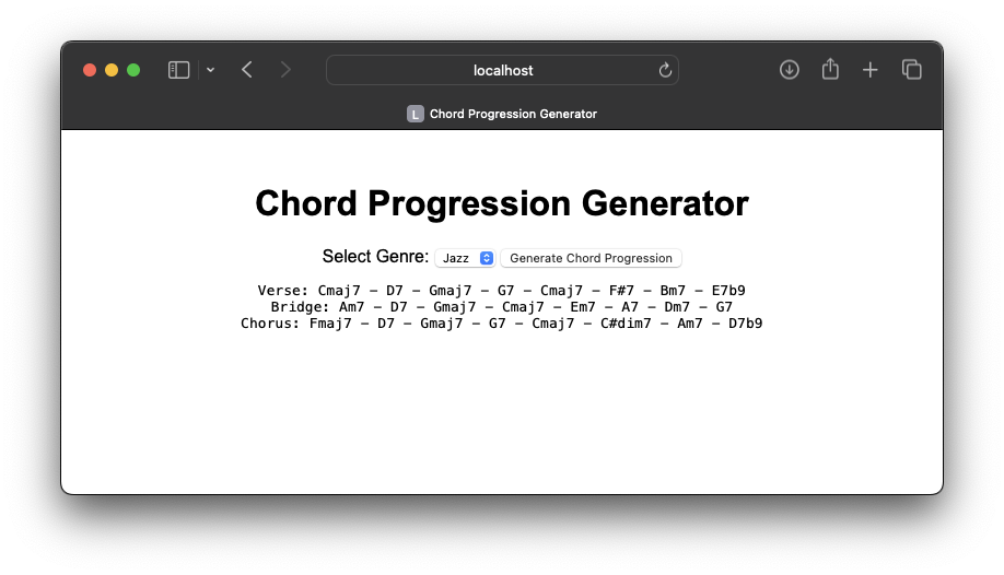 Jazz Chord Progression Response - Good Results 2
