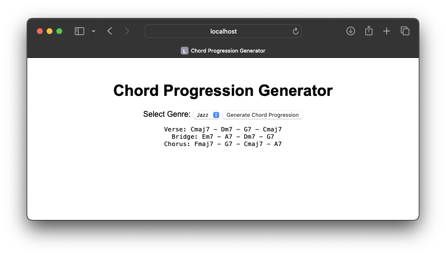 Jazz Chord Progression Response - Good Results