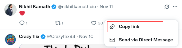 Copy Twitter/X Comment Link