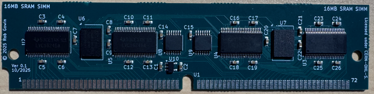 SRAM SIMM 16MB, from the project README