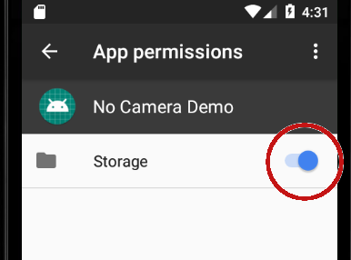 storage permission