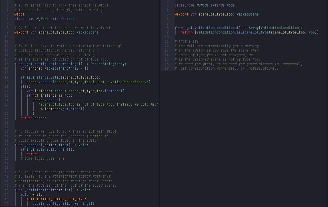 Before and After Godot Doctor