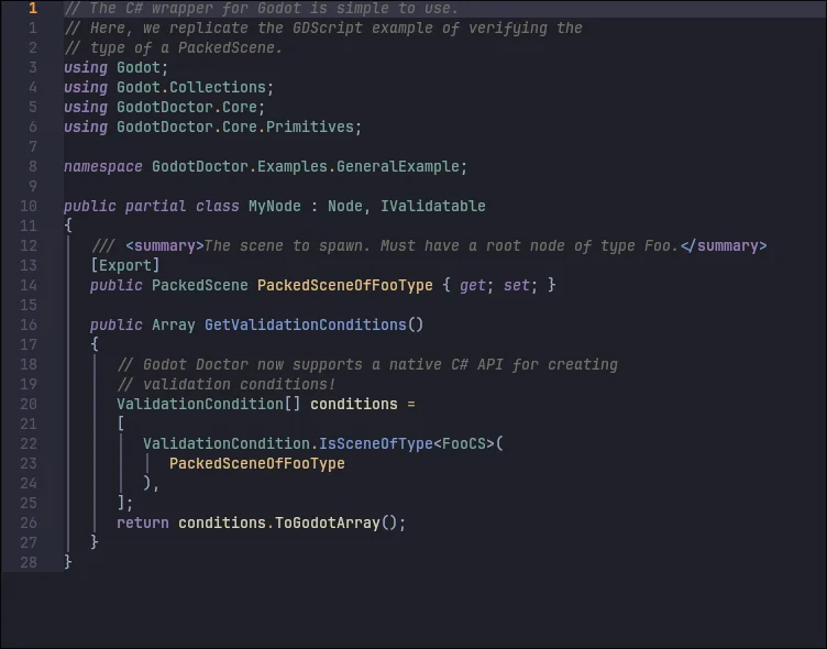 C# Wrapper example