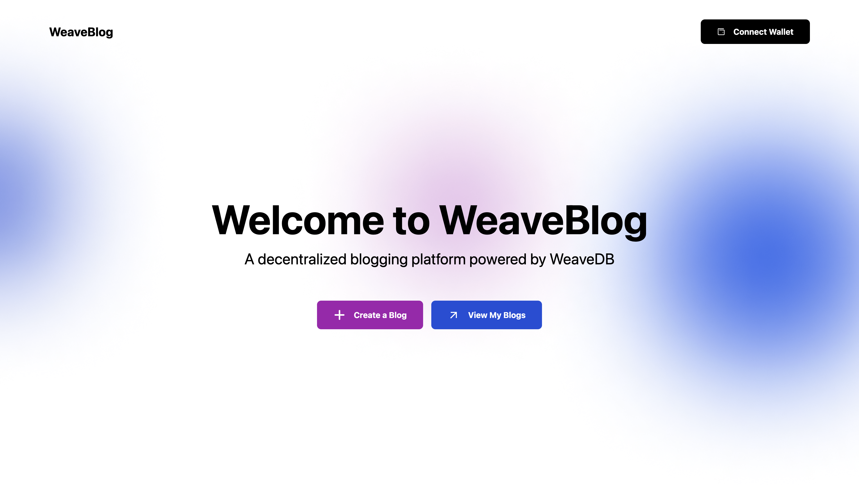 Weaveblog Hero Section