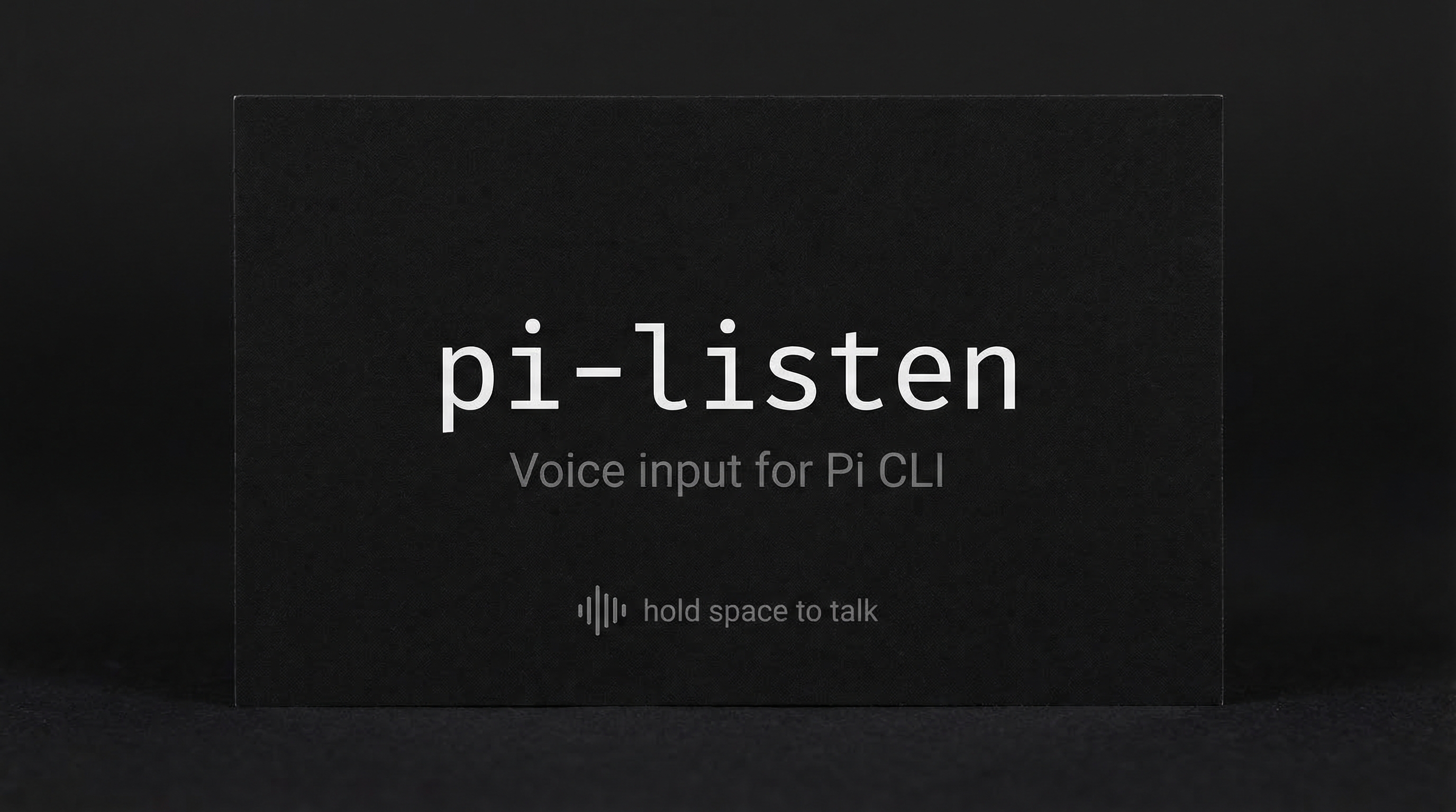 pi-listen — Voice input for the Pi coding agent