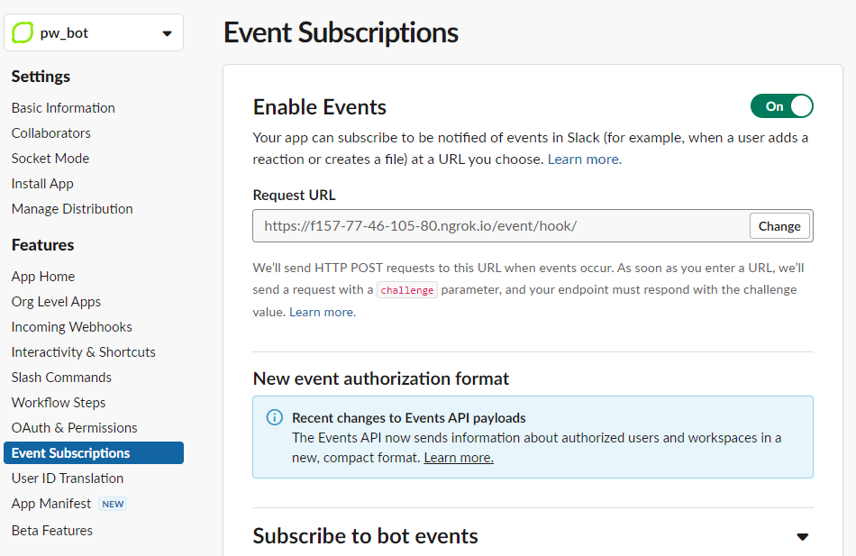 Enabling events