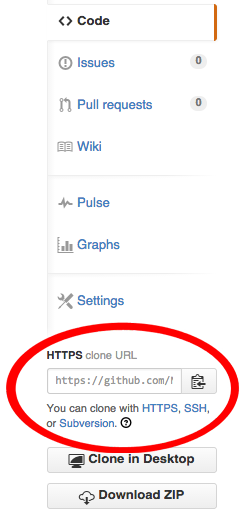 where to copy url on github