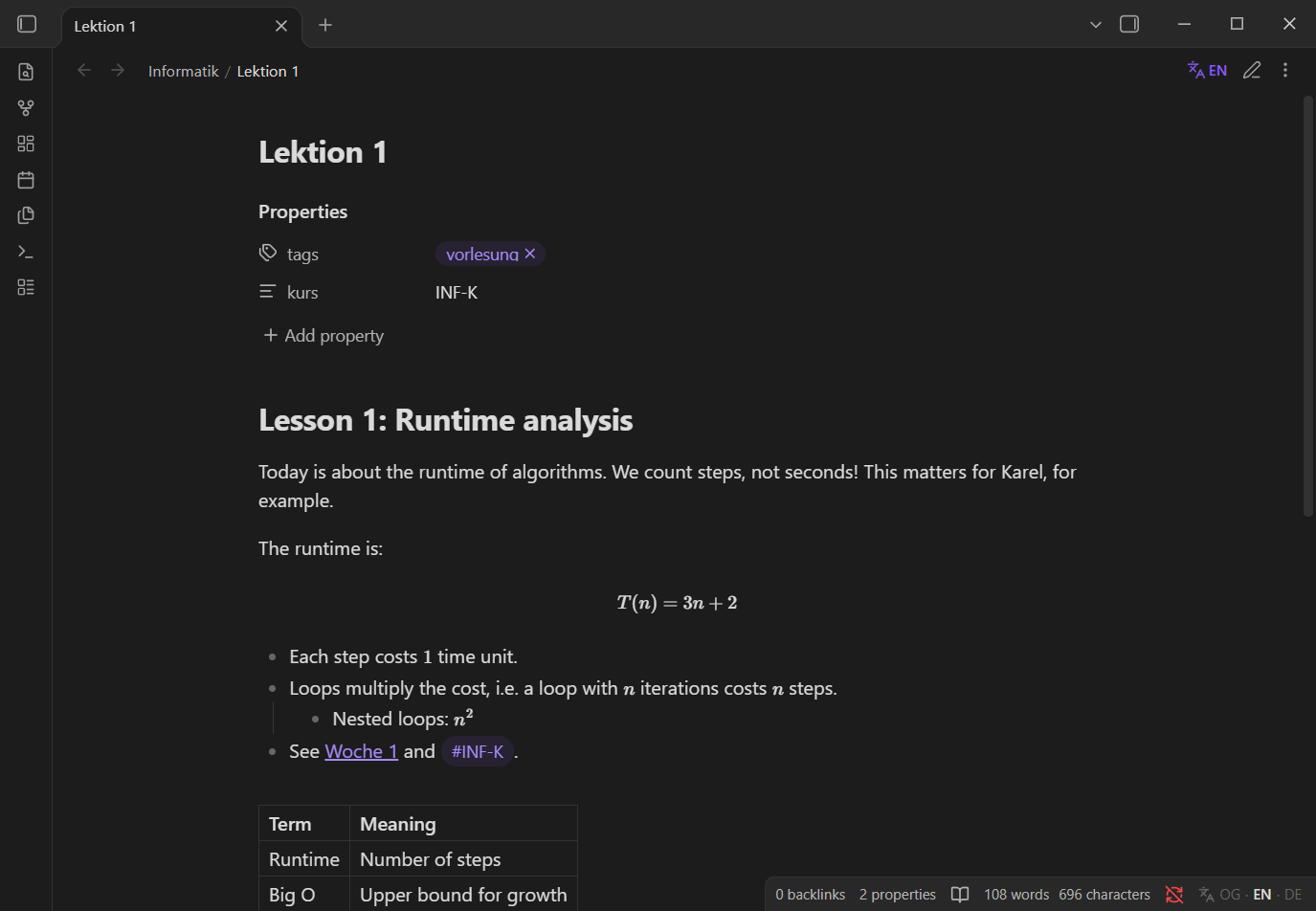 The same note displayed in English; formula, links and tags are unchanged