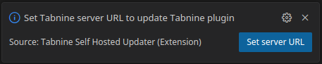 Set Tabnine server URL