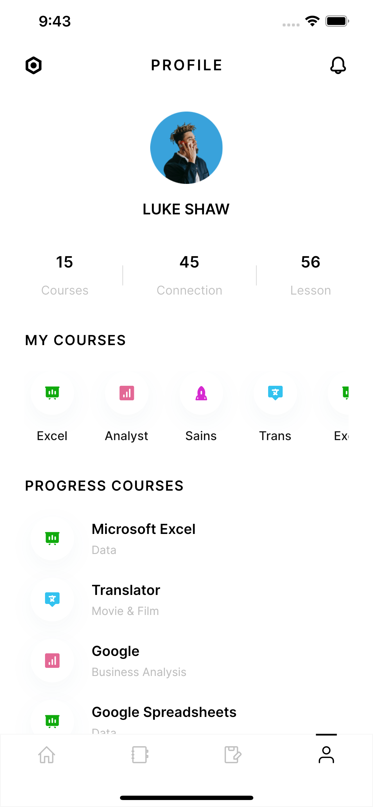 Online Course profile