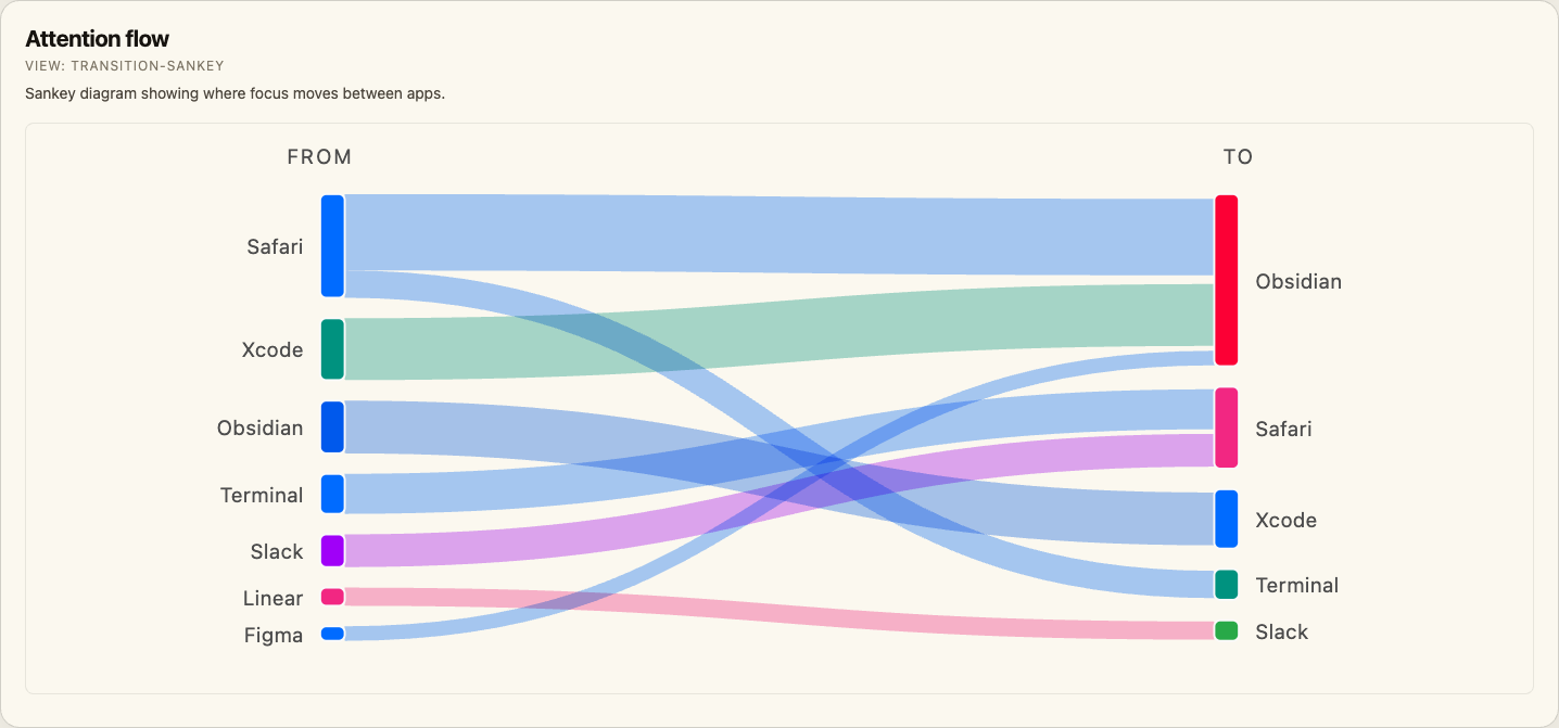 Attention flow Sankey visualization screenshot