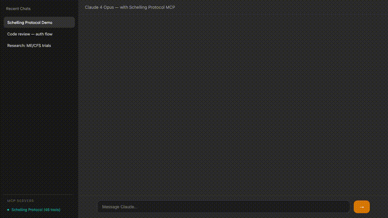 Claude Desktop + Schelling Protocol MCP