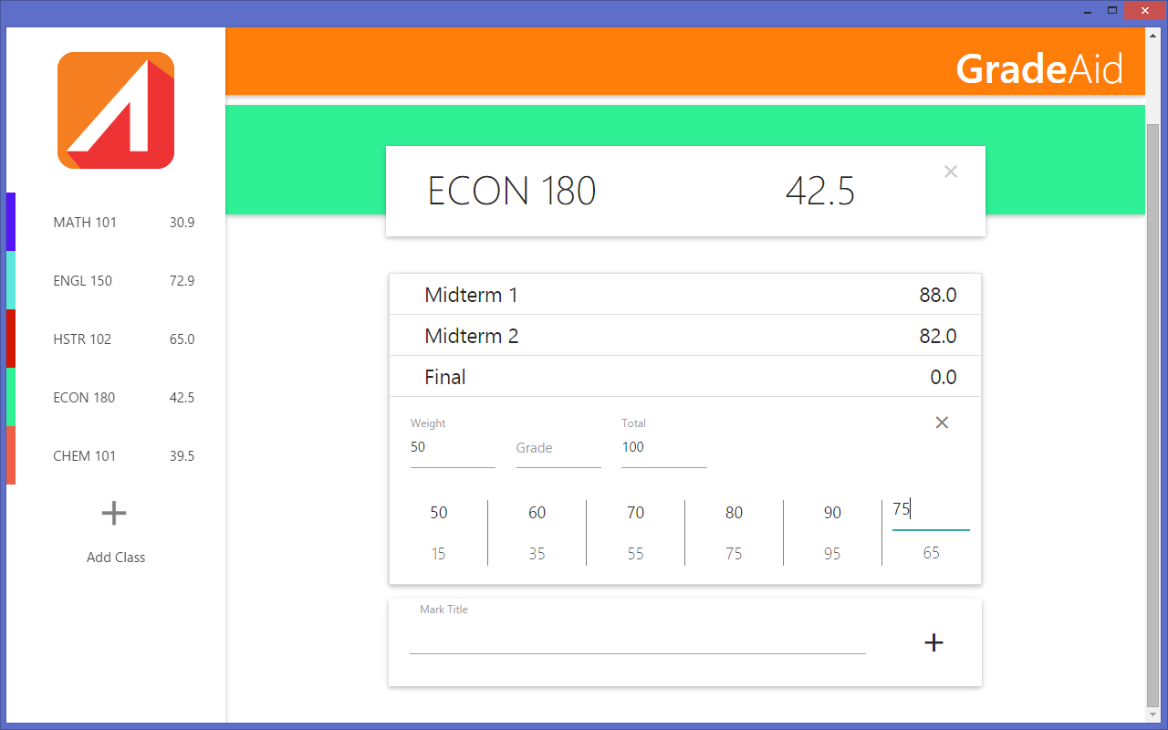 GitHub - coffee-cup/GradeAid: Beautiful grade manager as a Chrome app 🎓