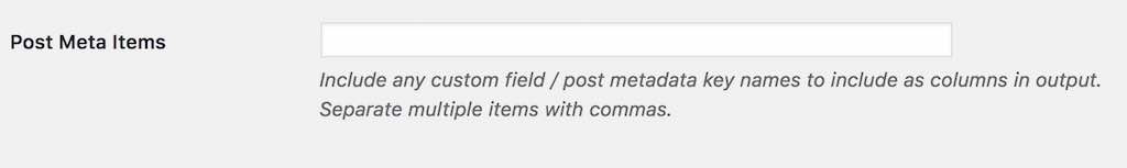 field for post meta