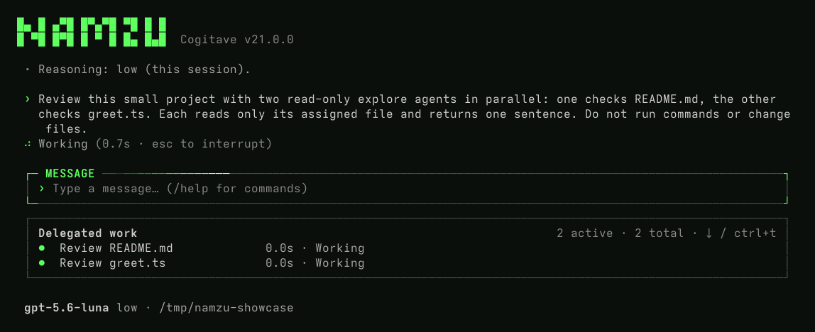 Two read-only agents working in parallel