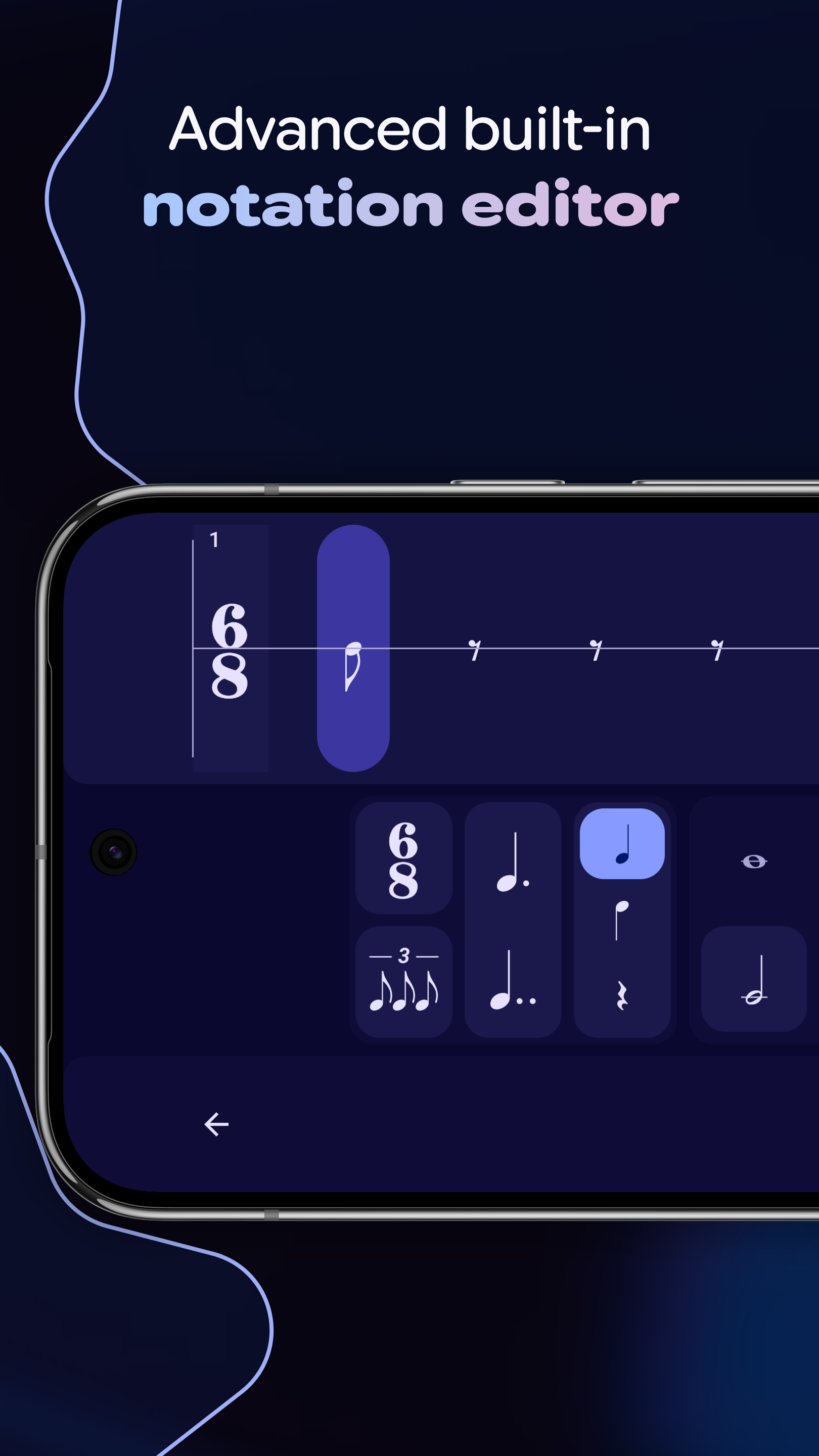 Advanced built-in notation editor