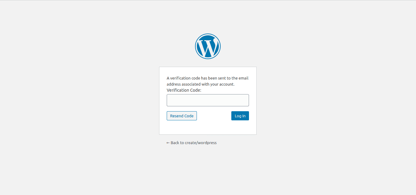 Email Code Authentication during WordPress Login.