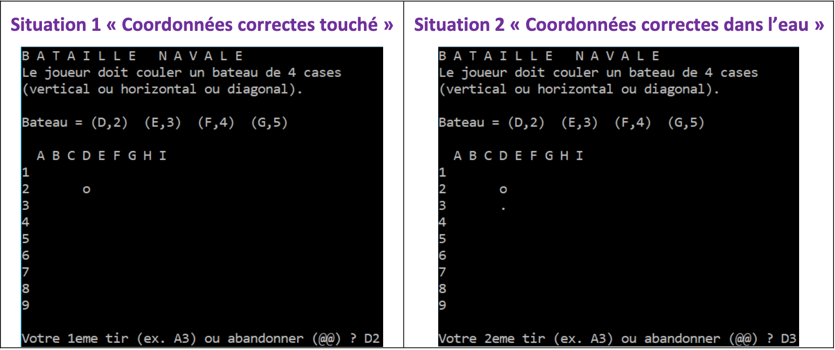 Comportement 1 et 2