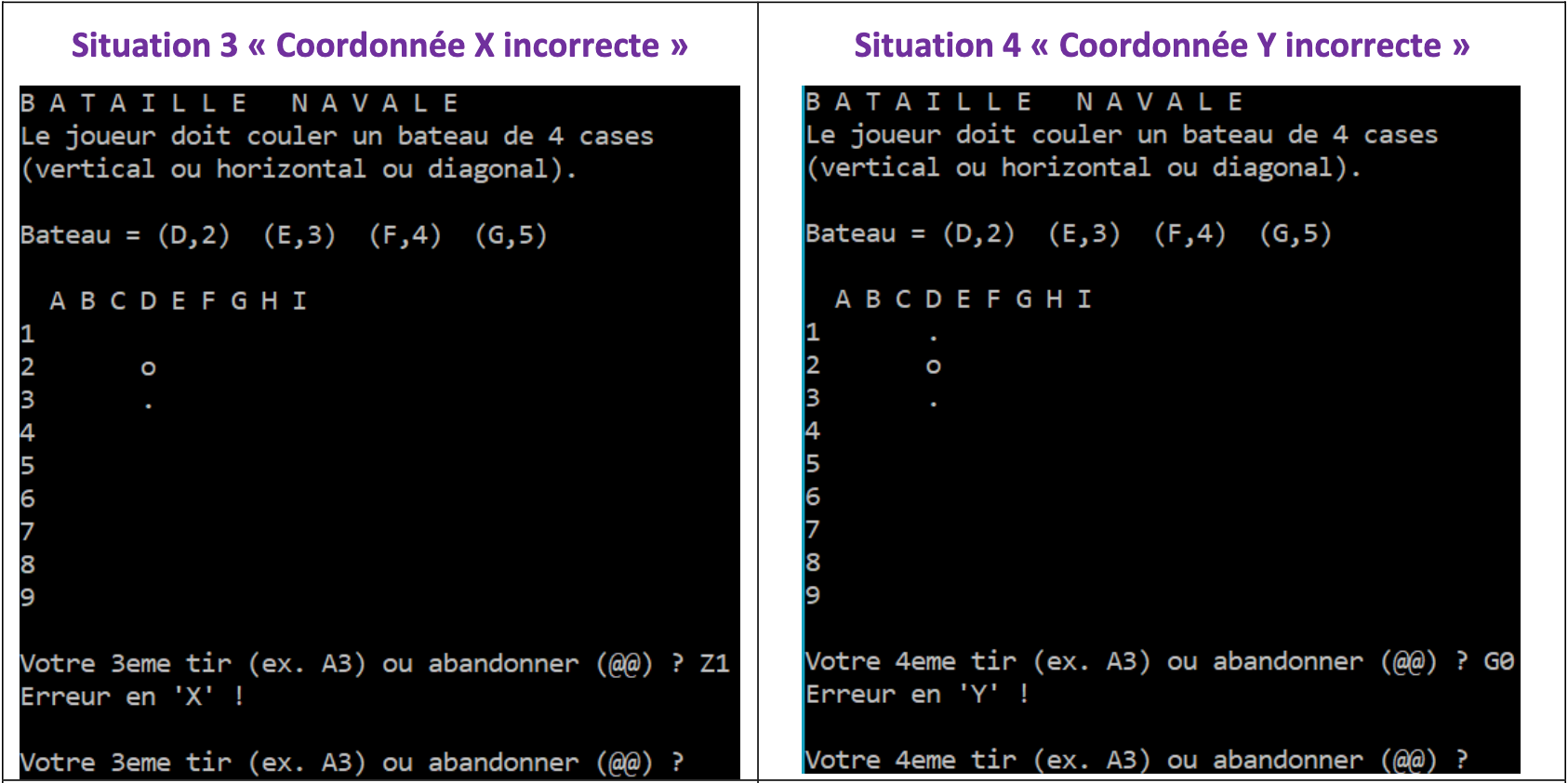 Comportement 3 et 4