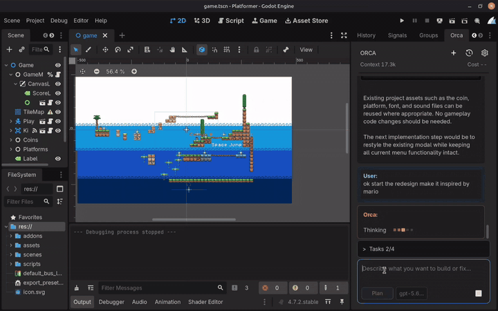 Orca Plan-to-Work workflow demo