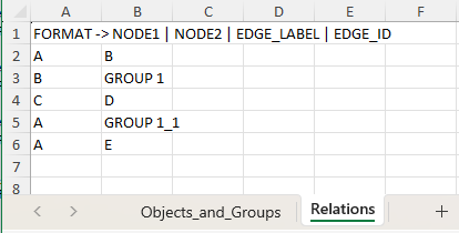 Excel Relation Entry