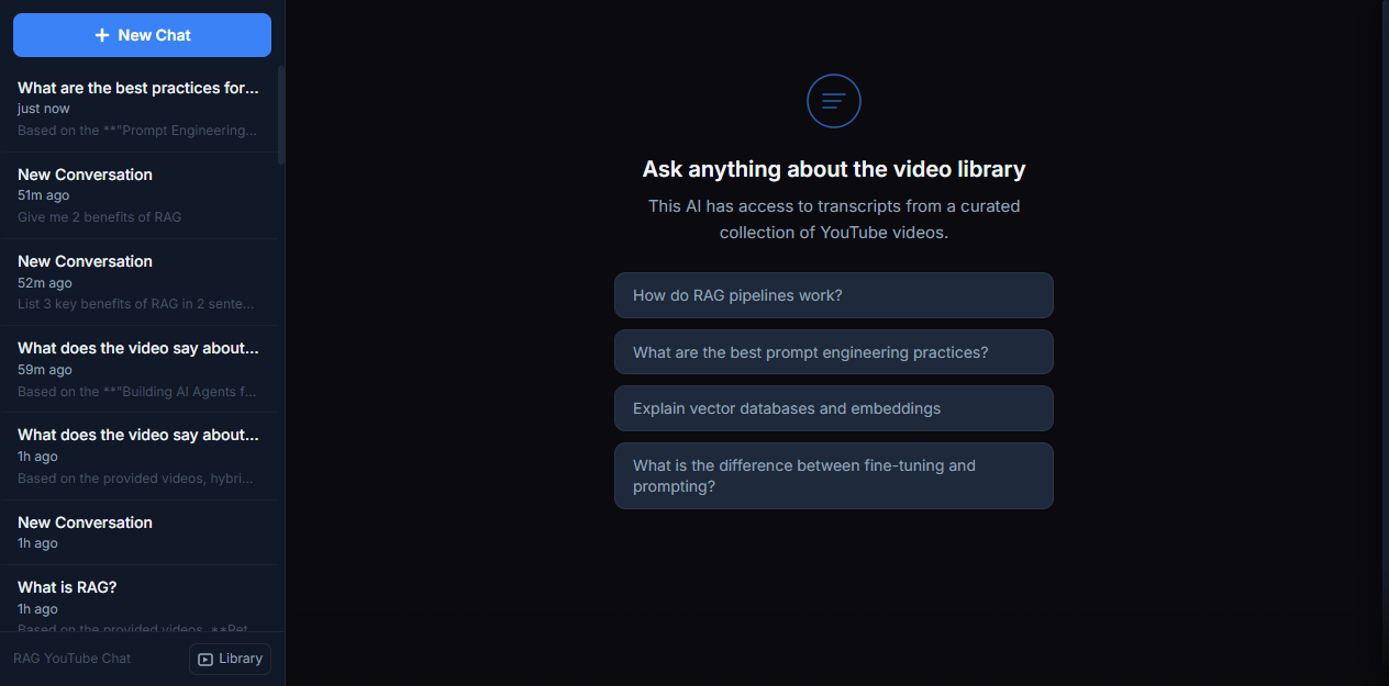 Main chat interface