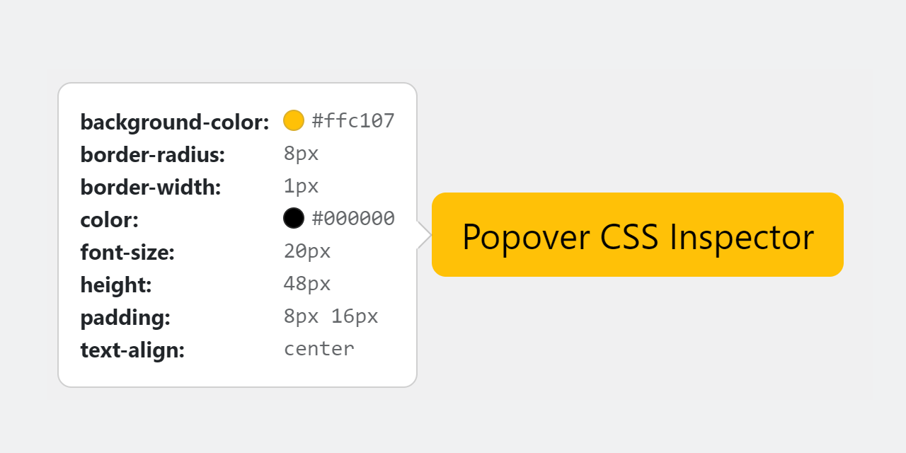 Popover CSS Inspector