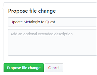 Propose file change section.