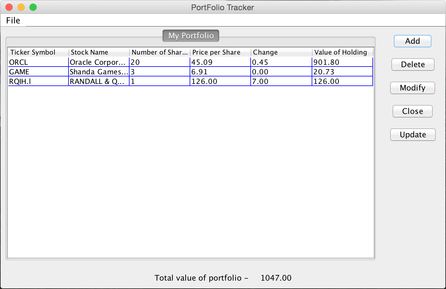 Image of PortfolioTracker