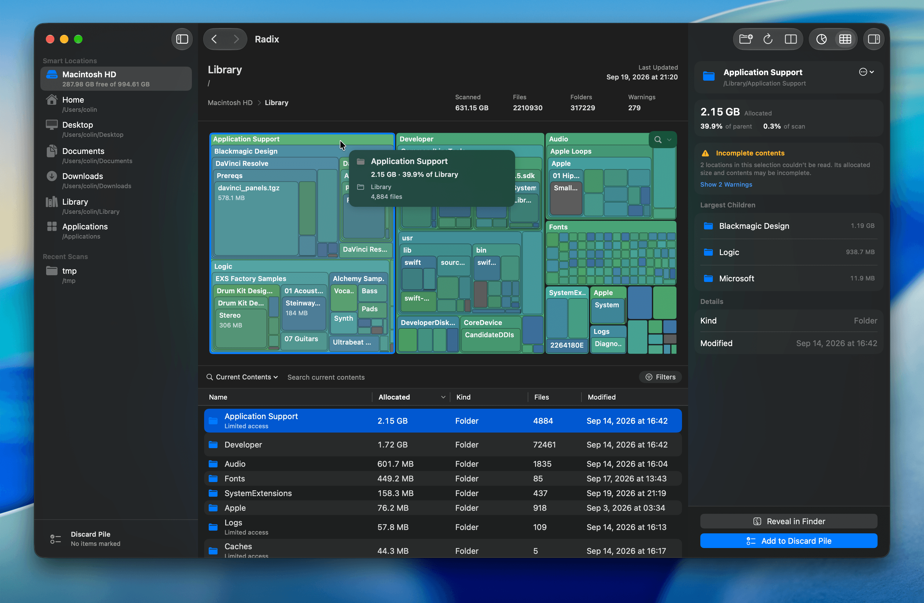 Radix screenshot 2