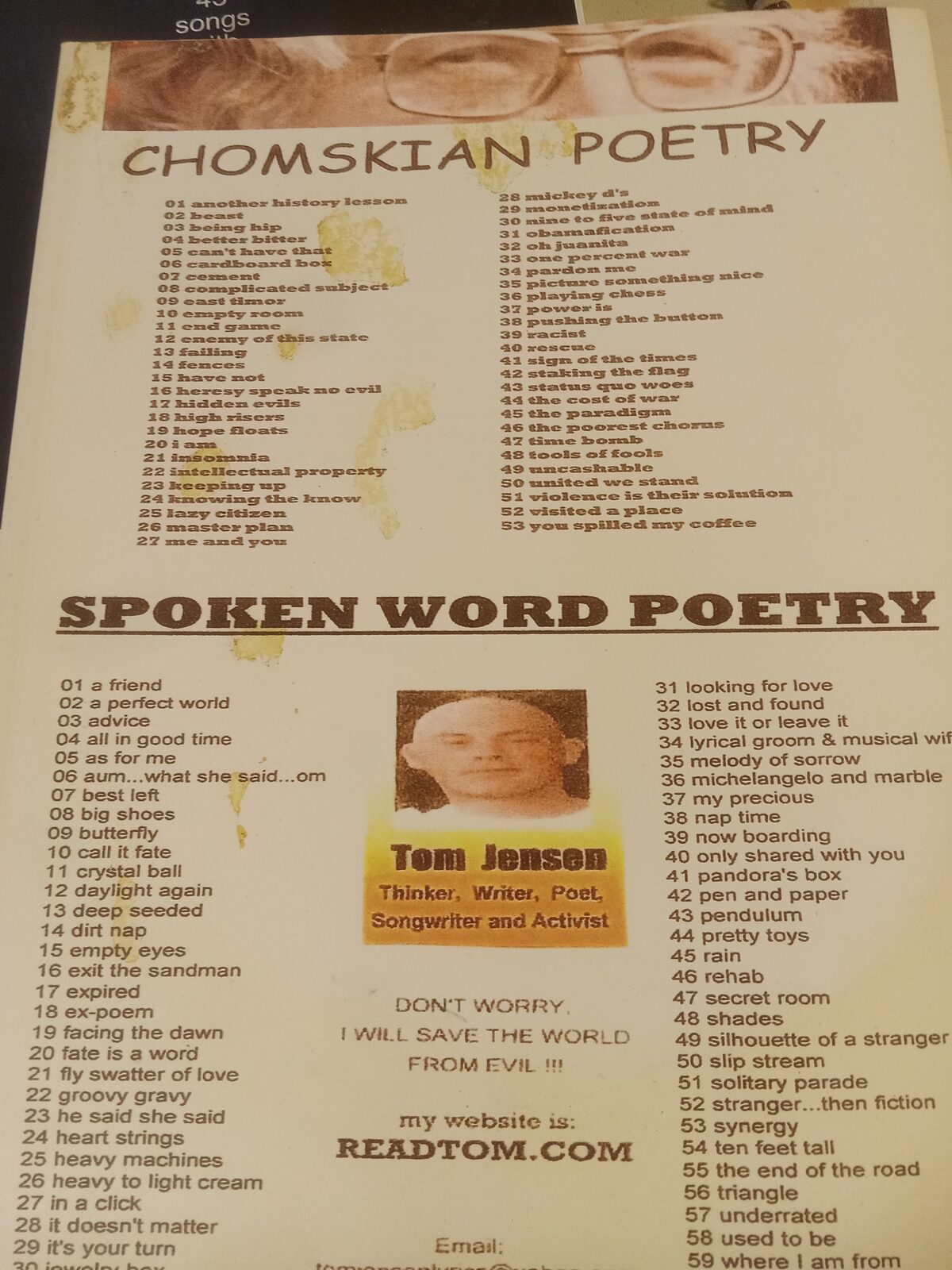 Chomskian Poetry / Spoken Word