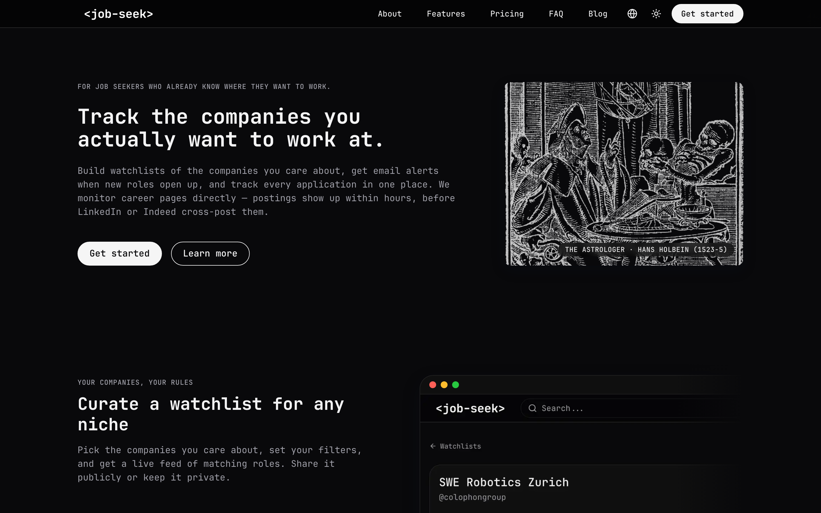 Job Seek — Track the companies you actually want to work at