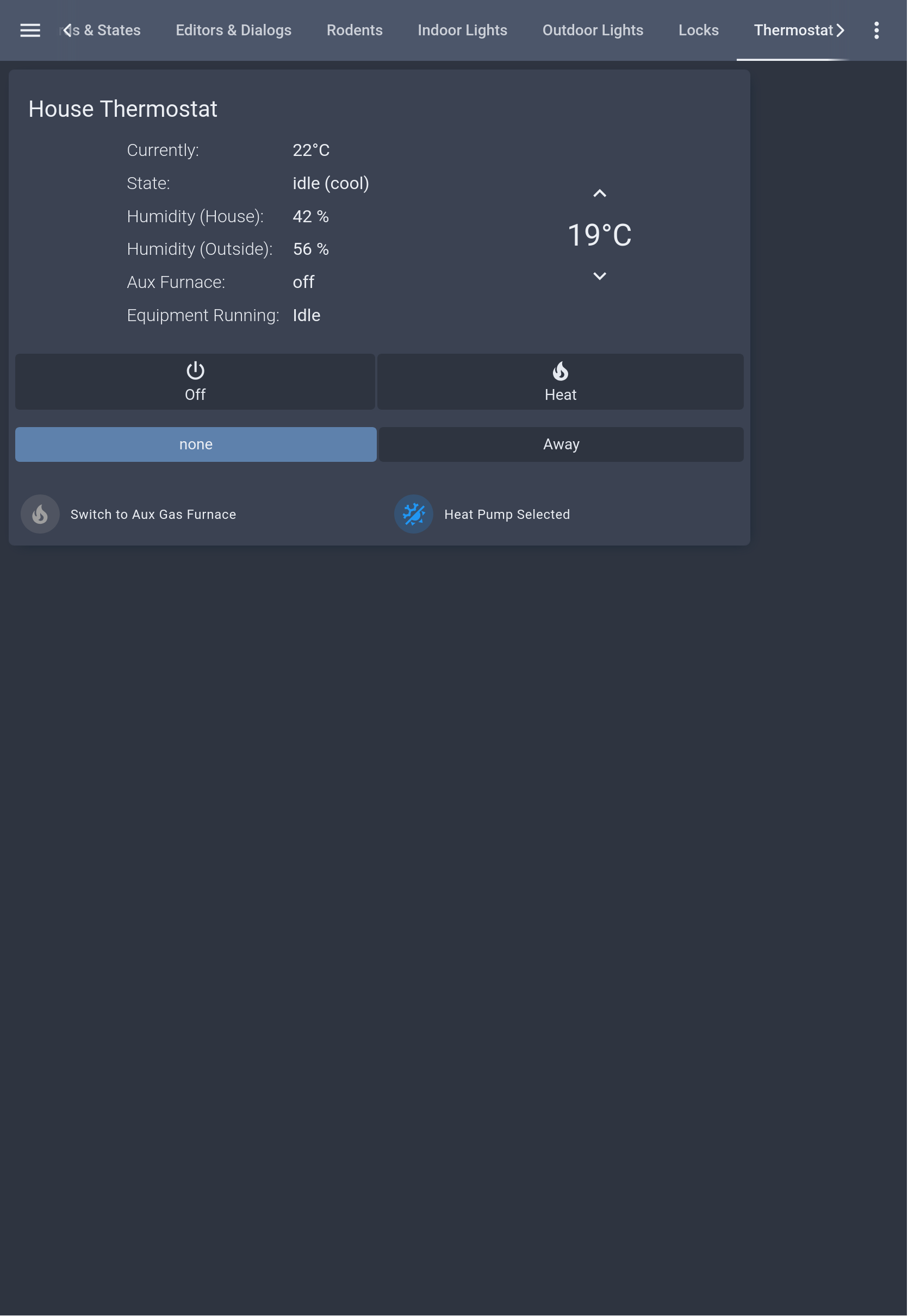 Nordic Blue Dark Thermostat
